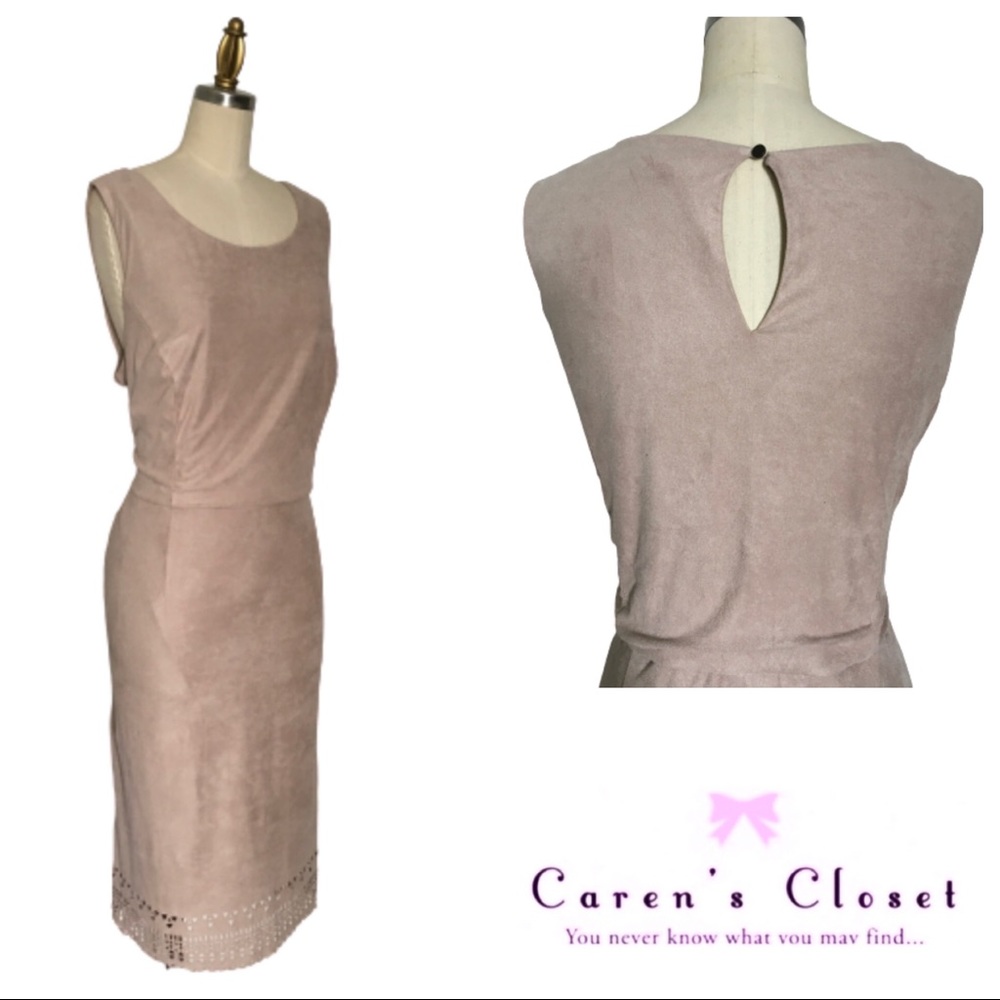 Cato Desert Sand Ultra Suede High/Low Dress - Picture 2 of 4